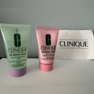 Clinique All About Clean set: Foaming Cleanser & Facial Soap (NEW)